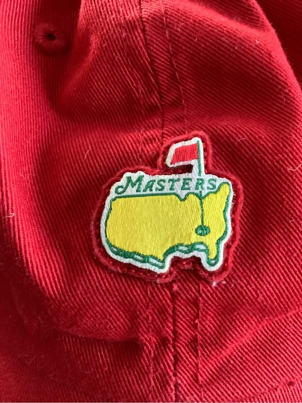 Masters American Needle Red Kids Hat with Yellow Masters Crest